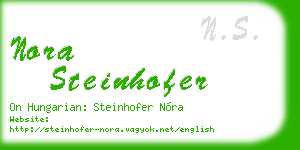 nora steinhofer business card